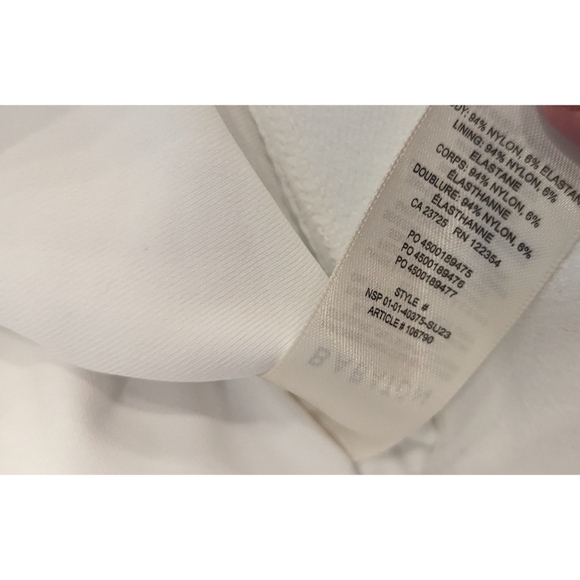 Babaton White Cropped Long Sleeve Square Neck Athletic Top Size Small - Picture 5 of 7